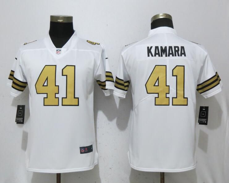 Women New Orleans Saints #41 Kamara Navy White Color Rush Player Nike Limited NFL Jerseys